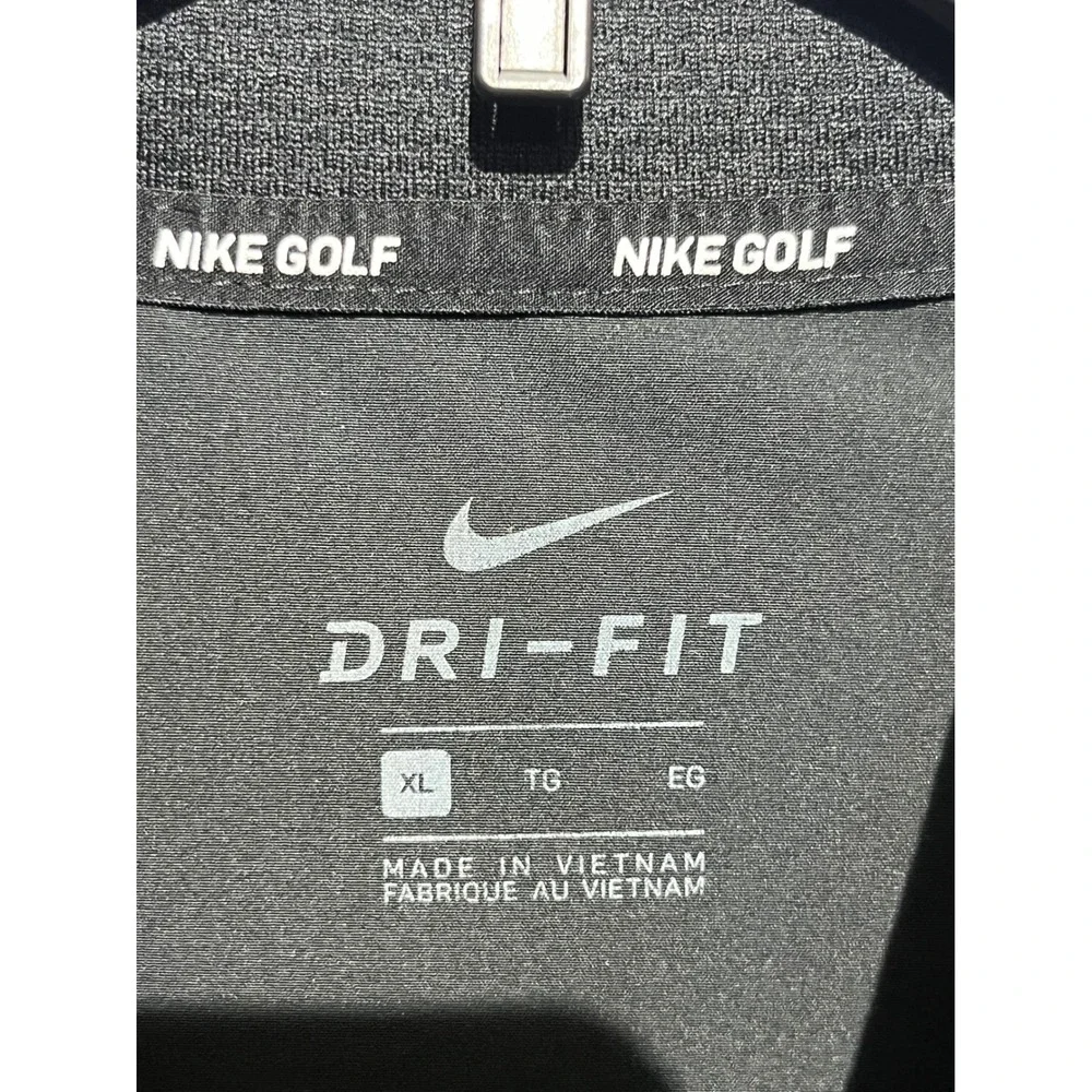 Nike Golf Dri-FIT‎ Mens XL Black 1/4 Zip Pullover Hertz Local Edition Logo